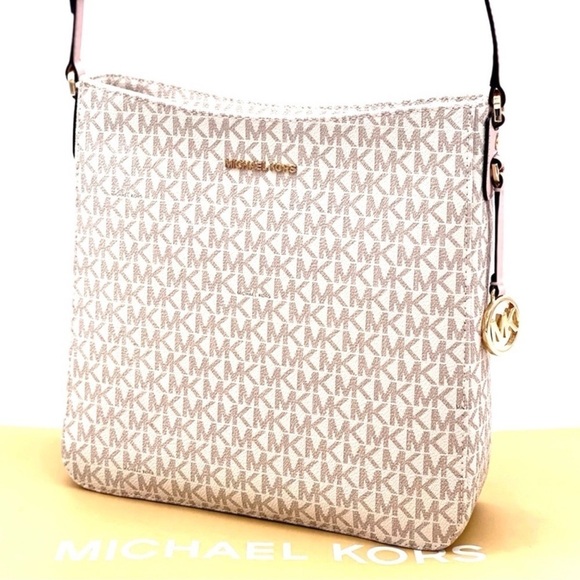 Michael Kors Large Messenger Crossbody Bag Powder Blush Multi - Picture 11 of 13